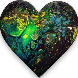 FLUID ART Valentin napi páros festés