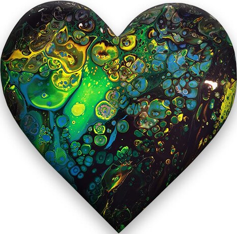 FLUID ART Valentin napi páros festés